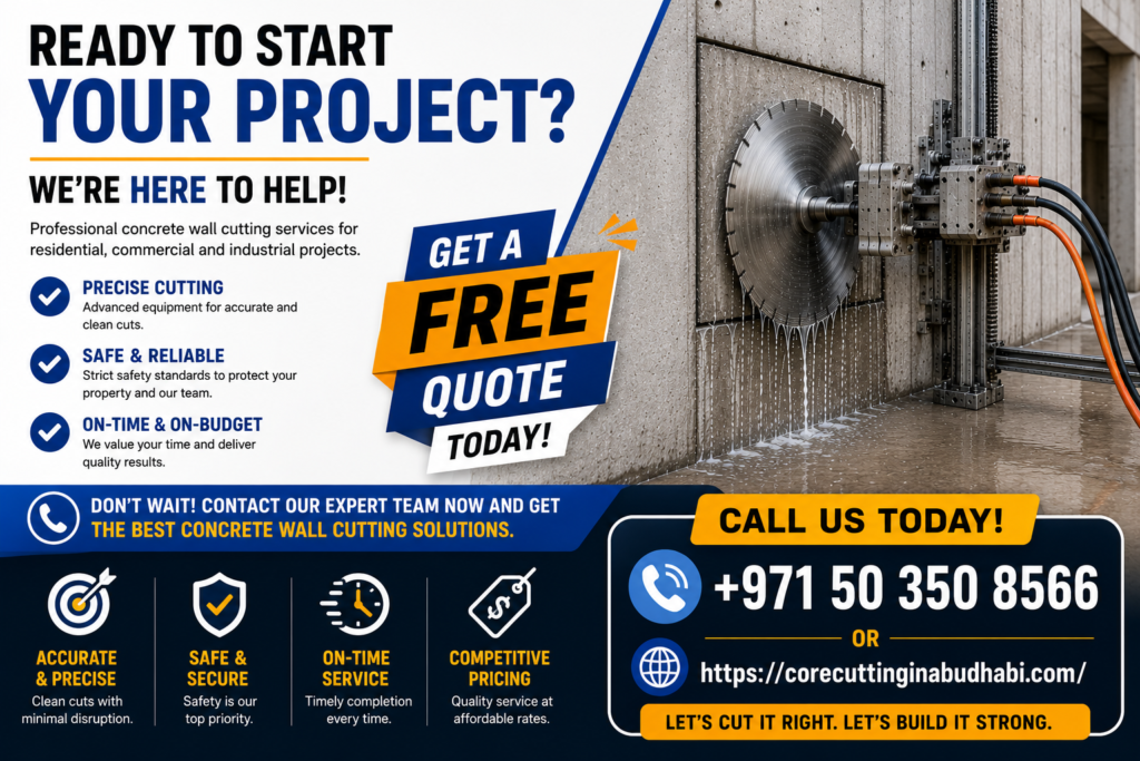 Contact for Concrete Wall Cutting Abu Dhabi